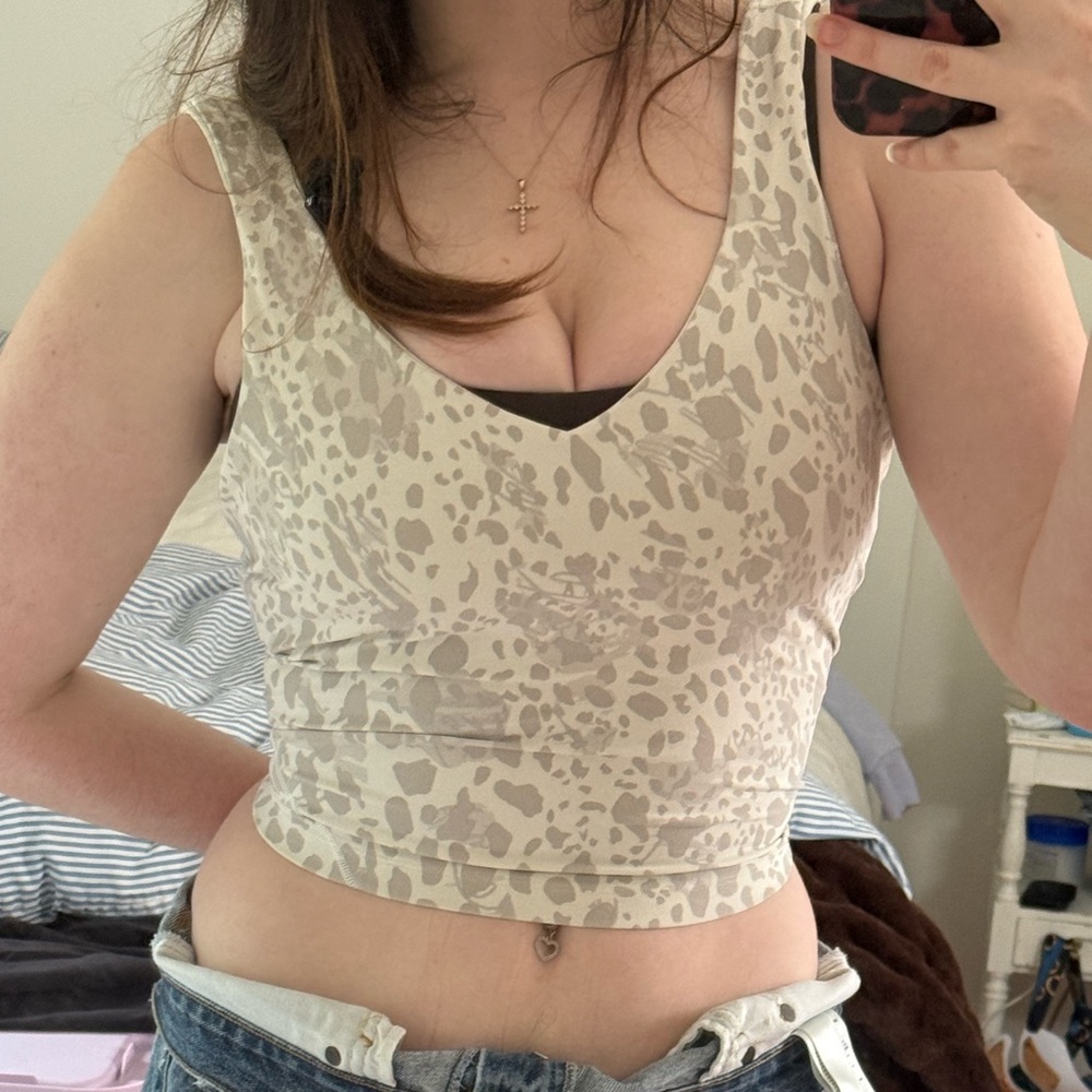 Lululemon Align Tank Top White Cheetah / Snow Leopard